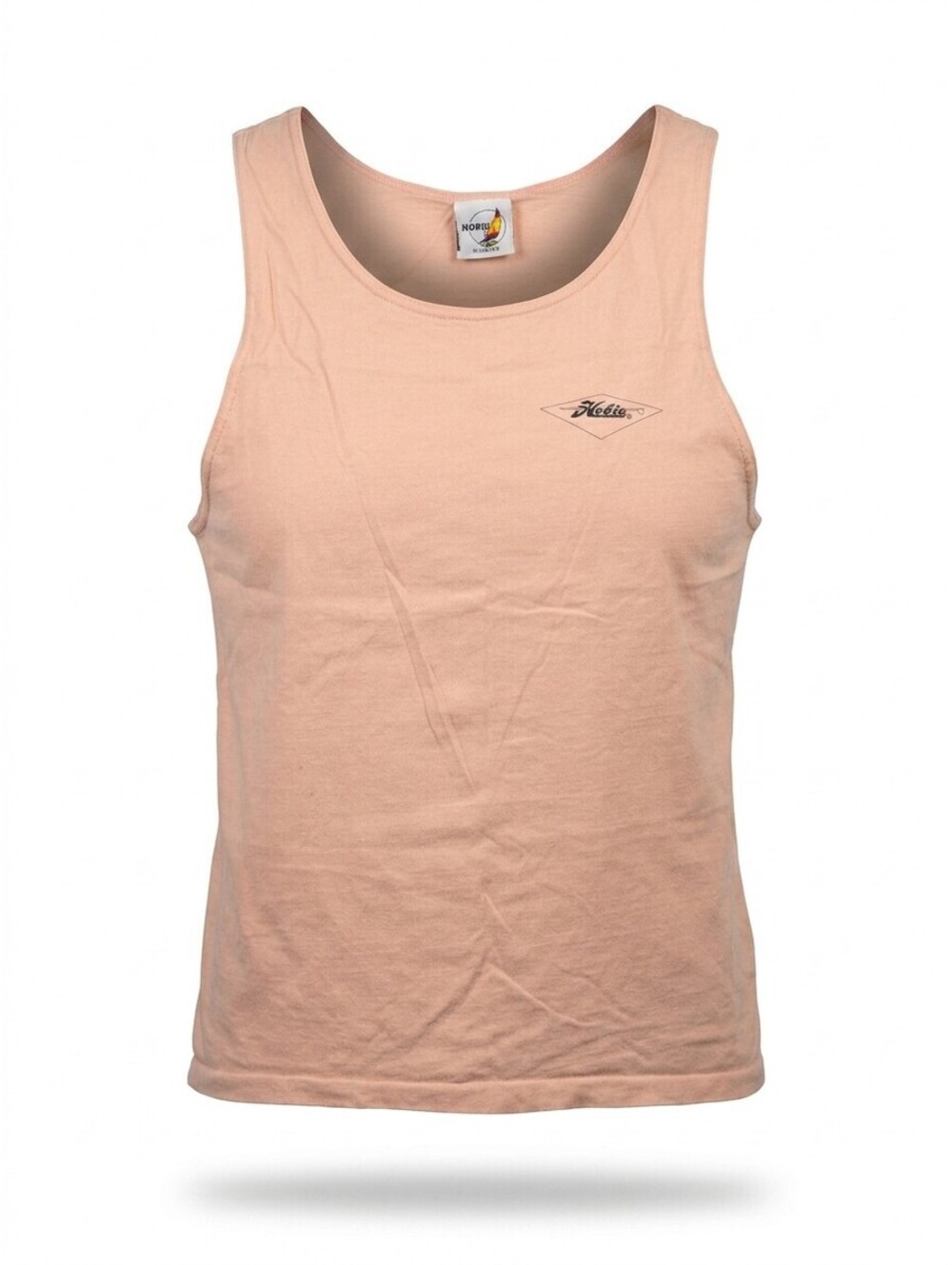 Vintage 80s Hobie Surfboards Tank Top Mens XL Peach Made in USA Surf Sleeveless